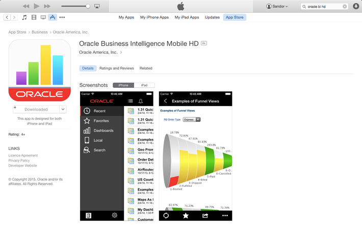 Oracle BI Mobile HD