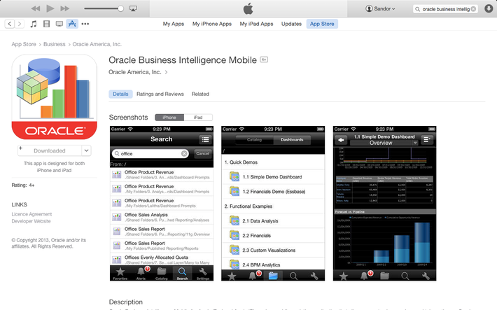 Oracle BI Mobile