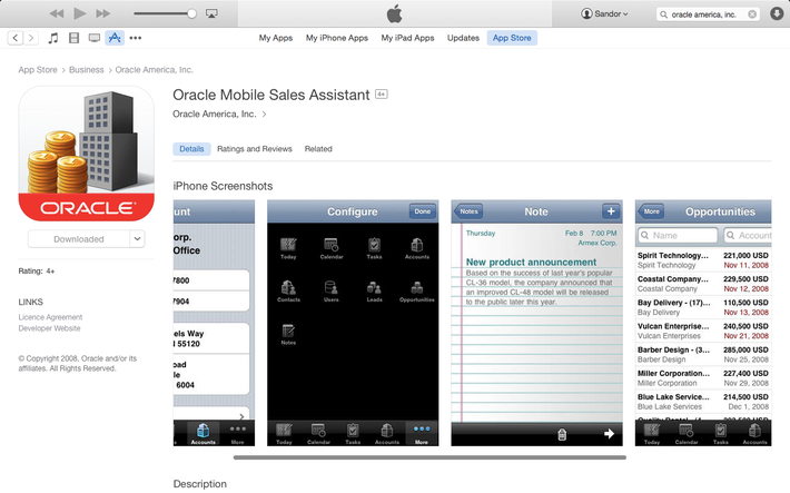 Oracle M Sales Assistant 2